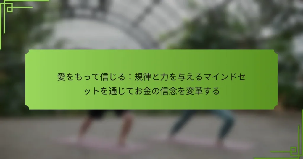 愛をもって信じる：規律と力を与えるマインドセットを通じてお金の信念を変革する