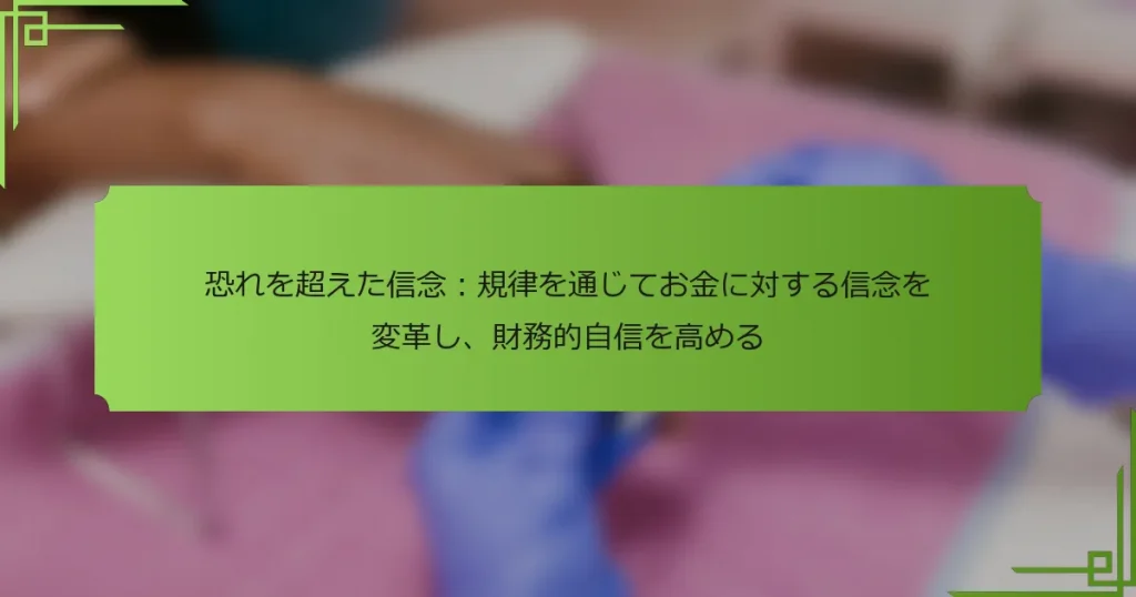 恐れを超えた信念：規律を通じてお金に対する信念を変革し、財務的自信を高める