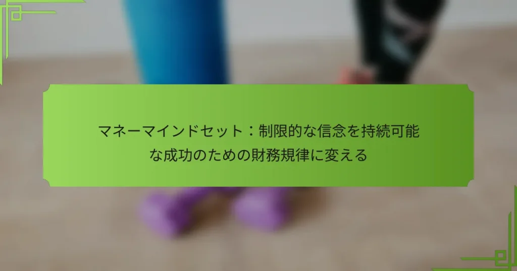 マネーマインドセット：制限的な信念を持続可能な成功のための財務規律に変える