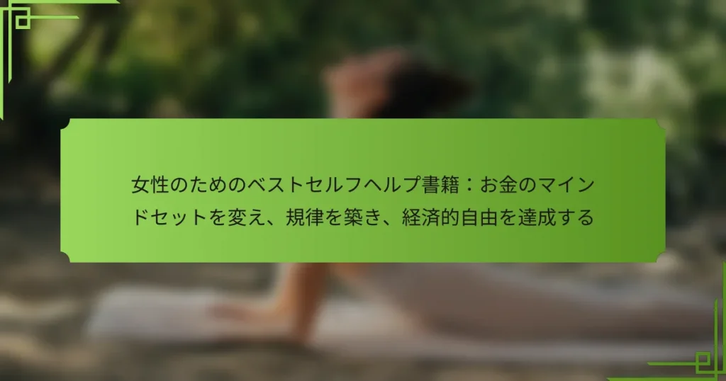 女性のためのベストセルフヘルプ書籍：お金のマインドセットを変え、規律を築き、経済的自由を達成する