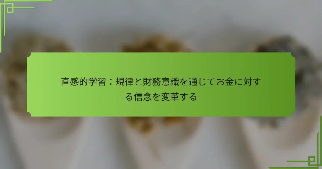 直感的学習：規律と財務意識を通じてお金に対する信念を変革する